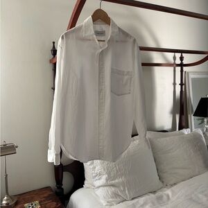 Matteau Classic White Cotton Pocket Shirt